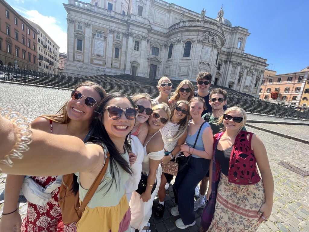 Sarah Yeow studding abroad with classmates in Siena, Italy