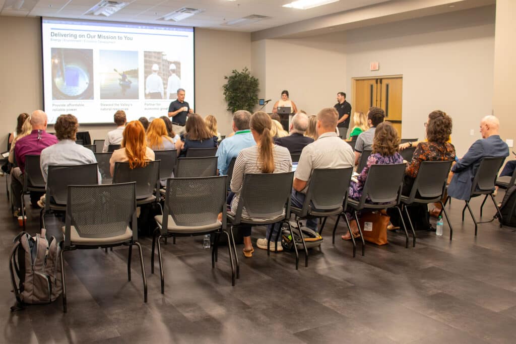 Ashley Walker (‘16), Travis Brickey, and Andrew Dickey leading a session on how to reach younger audiences. 