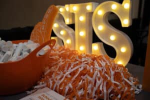 SIS light up signs and pom poms