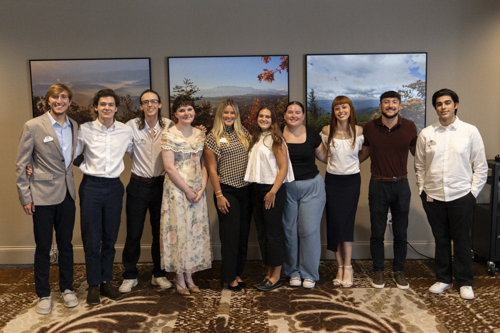 Rian Fann (far right) with internship cohort 