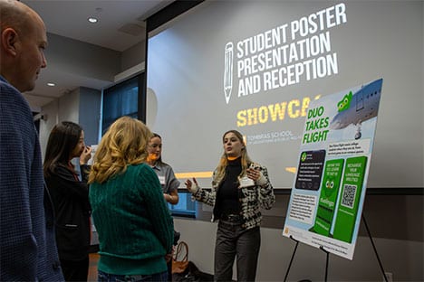 Tombras School Hosts Inaugural Showcase Highlighting Student Work, Faculty Research, and Industry Connections